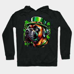 Boerboel Enjoys Saint Patrick's Day in Graffiti Style Hoodie